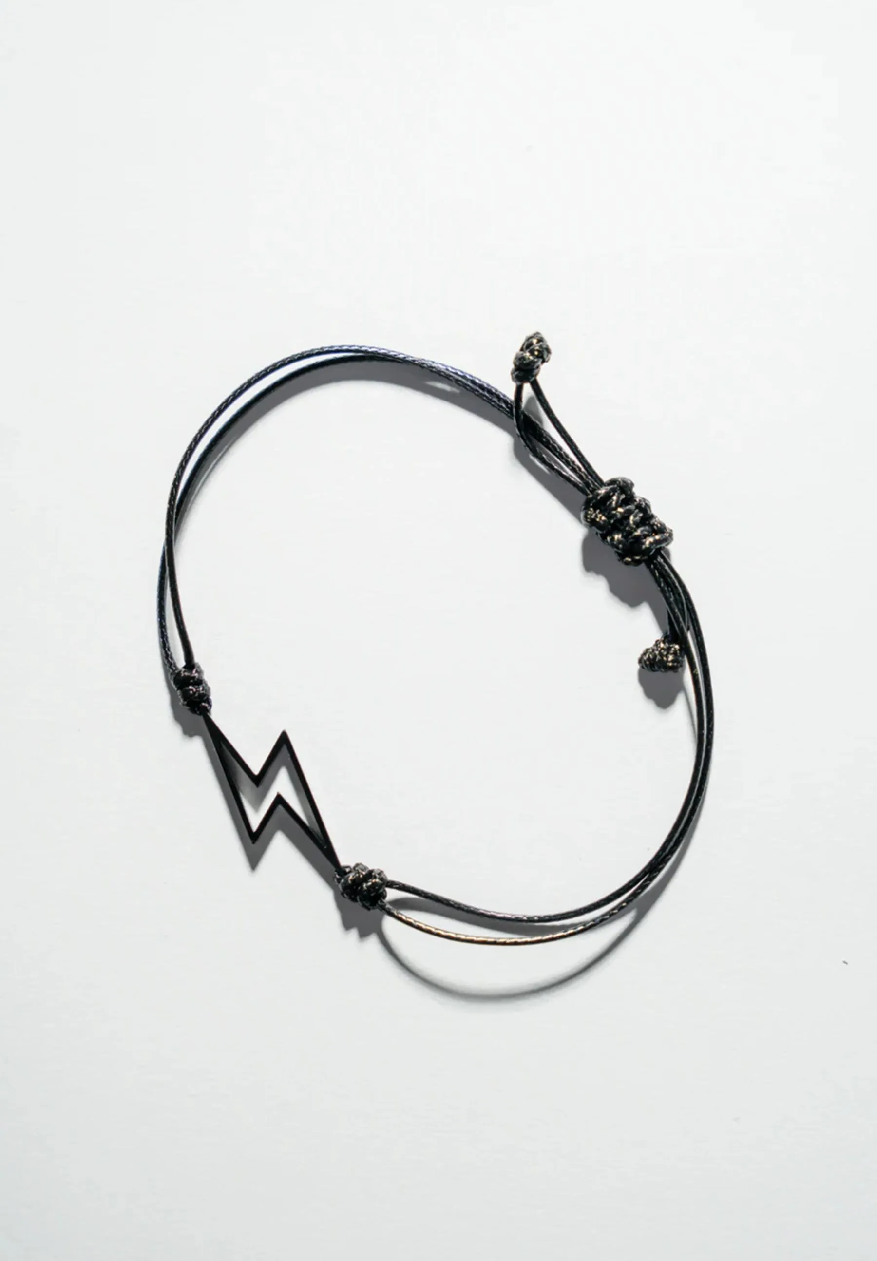 Black Rope Bracelet - Black Bolt sold by Seek Discomfort