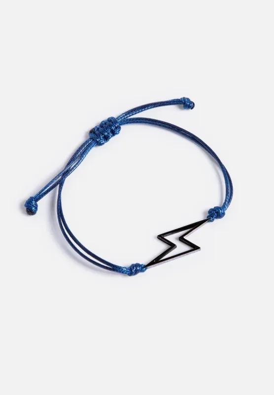 Blue Rope Bracelet - Black Bolt sold by Seek Discomfort