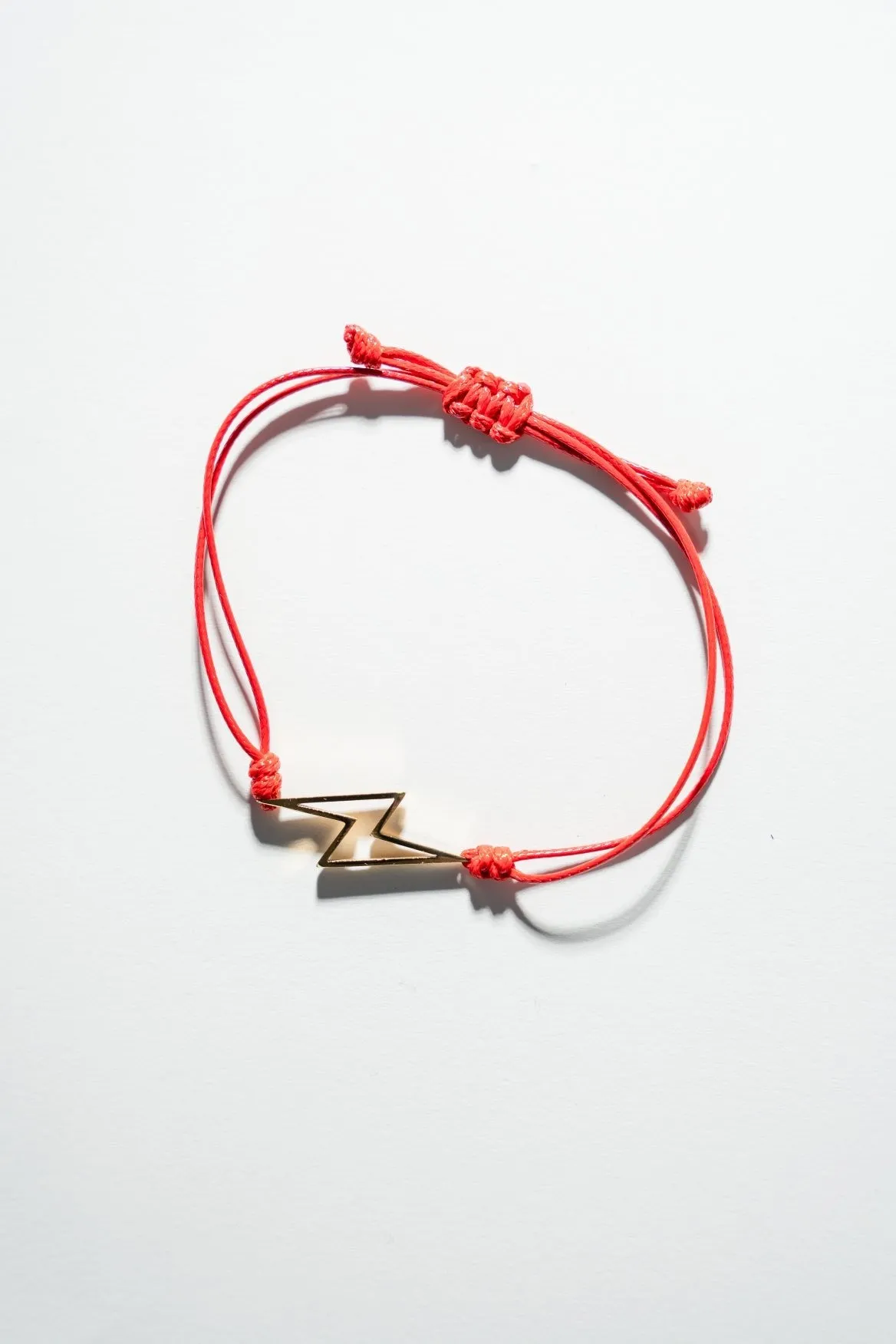 Red Rope Bracelet - Gold Bolt sold by Seek Discomfort