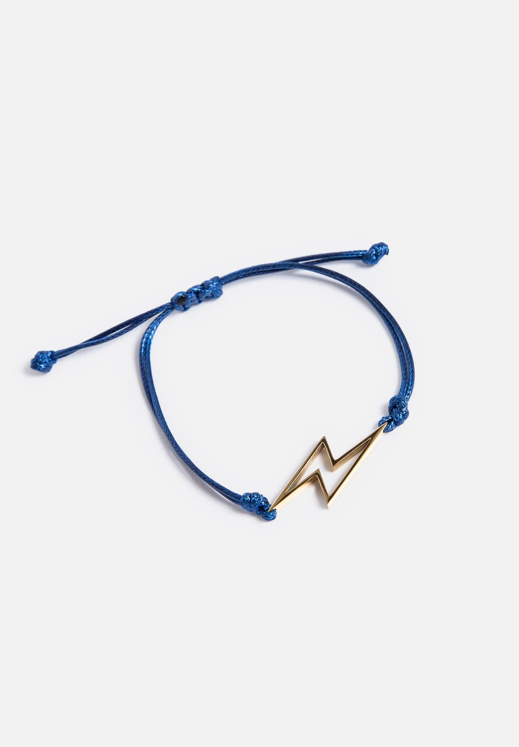 Navy Rope Bracelet - Gold Bolt sold by Seek Discomfort