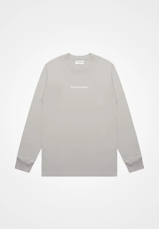 Cool Gray Seeker LS Tee sold by Seek Discomfort