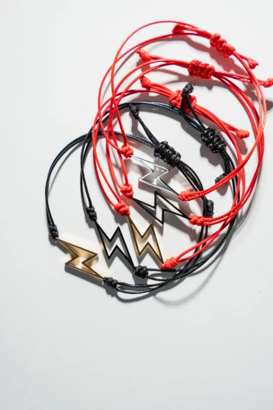 Rope Bracelet - Silver Bolt sold by Seek Discomfort