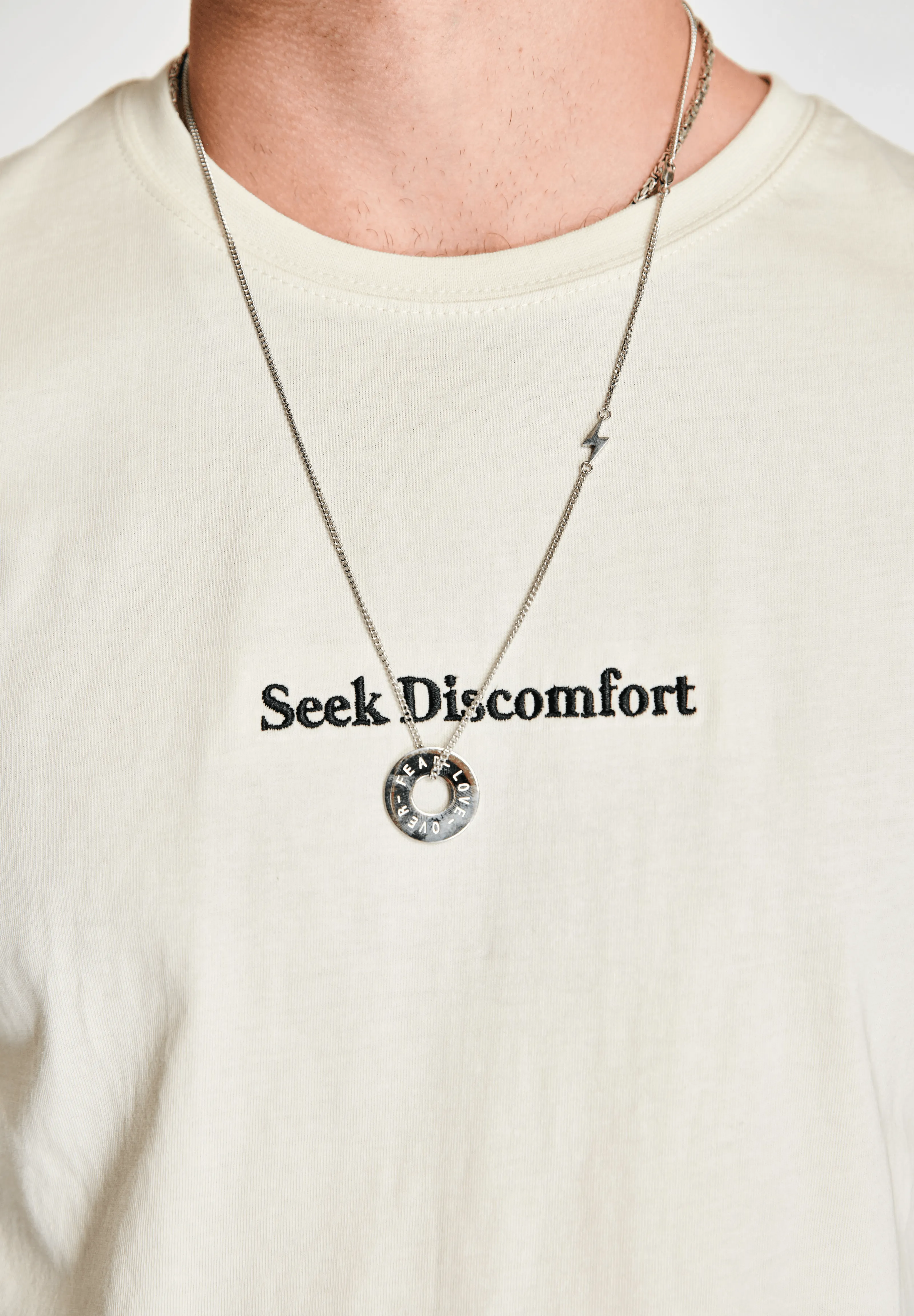 Silver Mantra Necklace sold by Seek Discomfort product image thumbnail 2