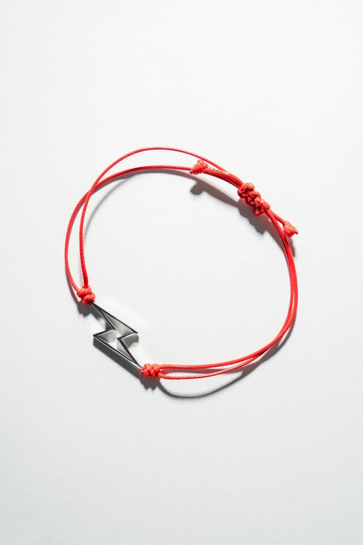 Red Rope Bracelet - Silver Bolt sold by Seek Discomfort