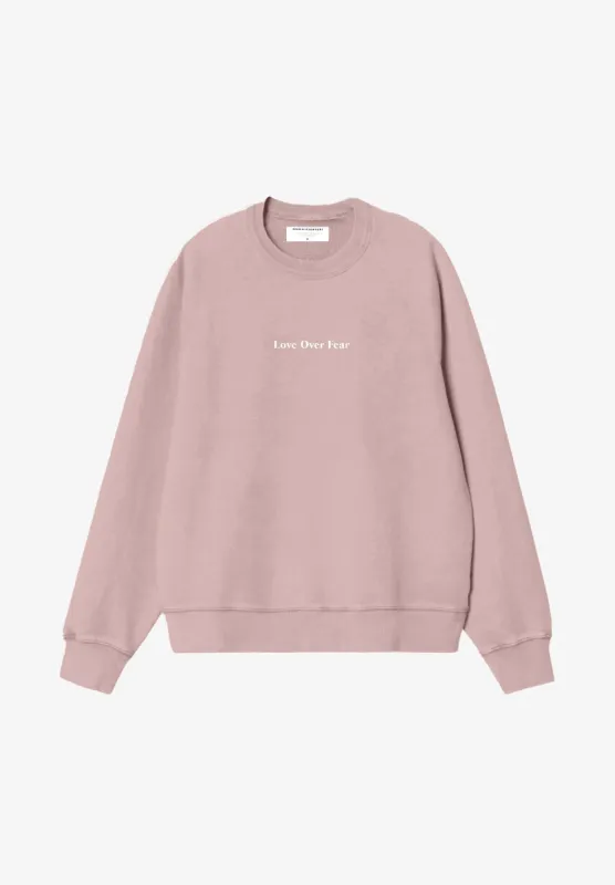 Rose 'Love Over Fear' Essential Sweatshirt sold by Seek Discomfort
