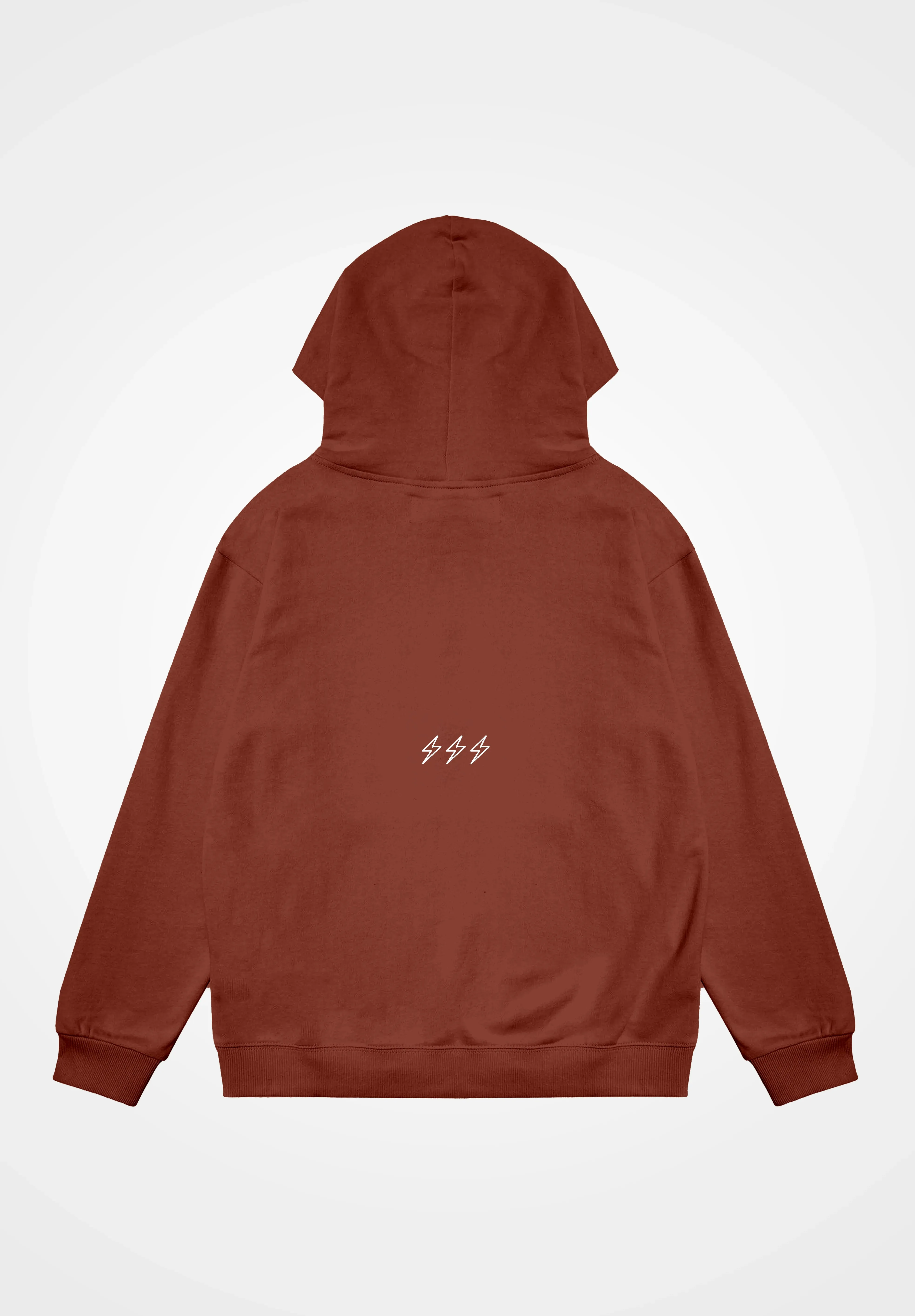 Burnt Peach 'Love Over Fear' Essential Hoodie sold by Seek Discomfort product image thumbnail 2