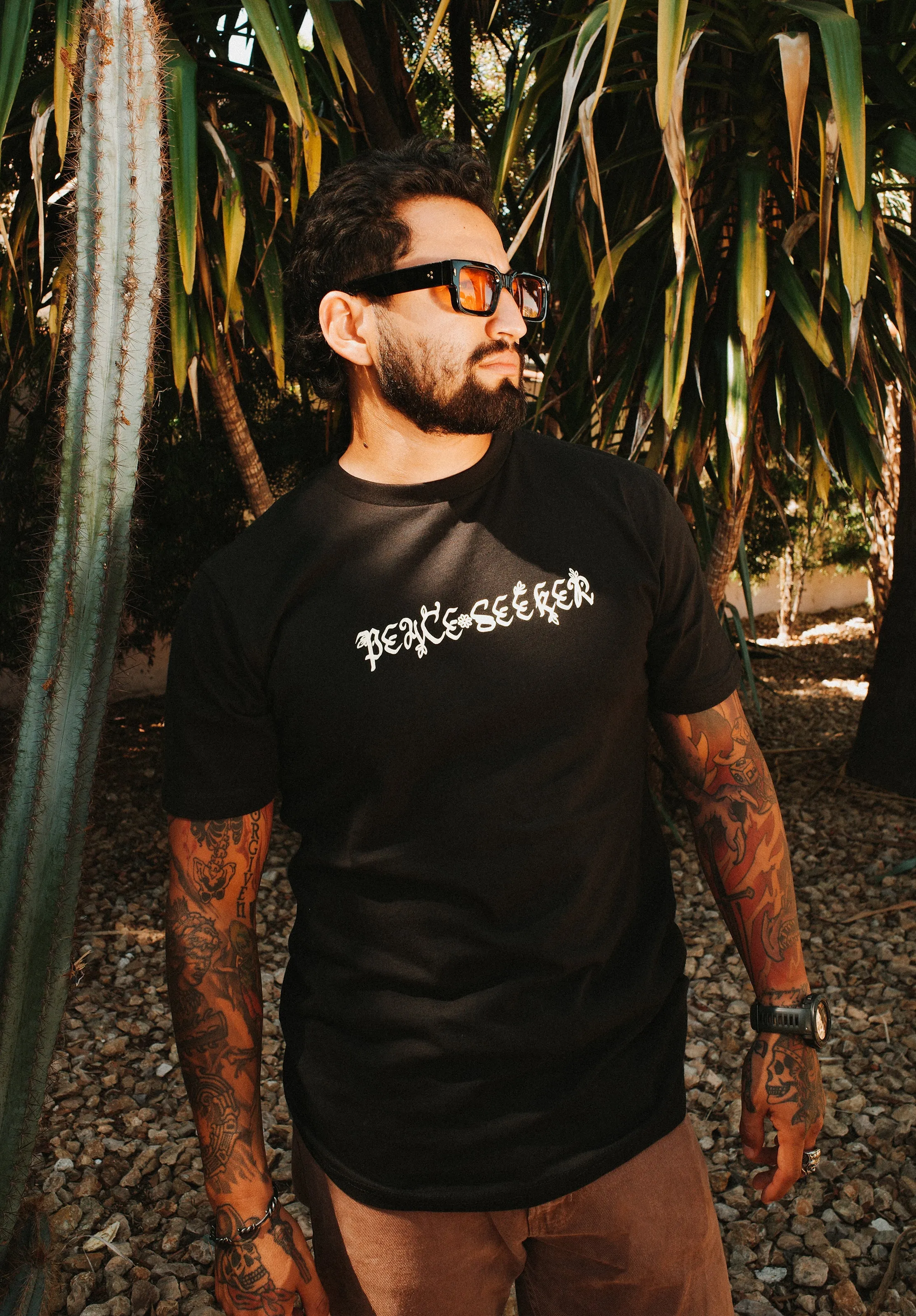 Peace Seeker Tee Black sold by Seek Discomfort product image thumbnail 4