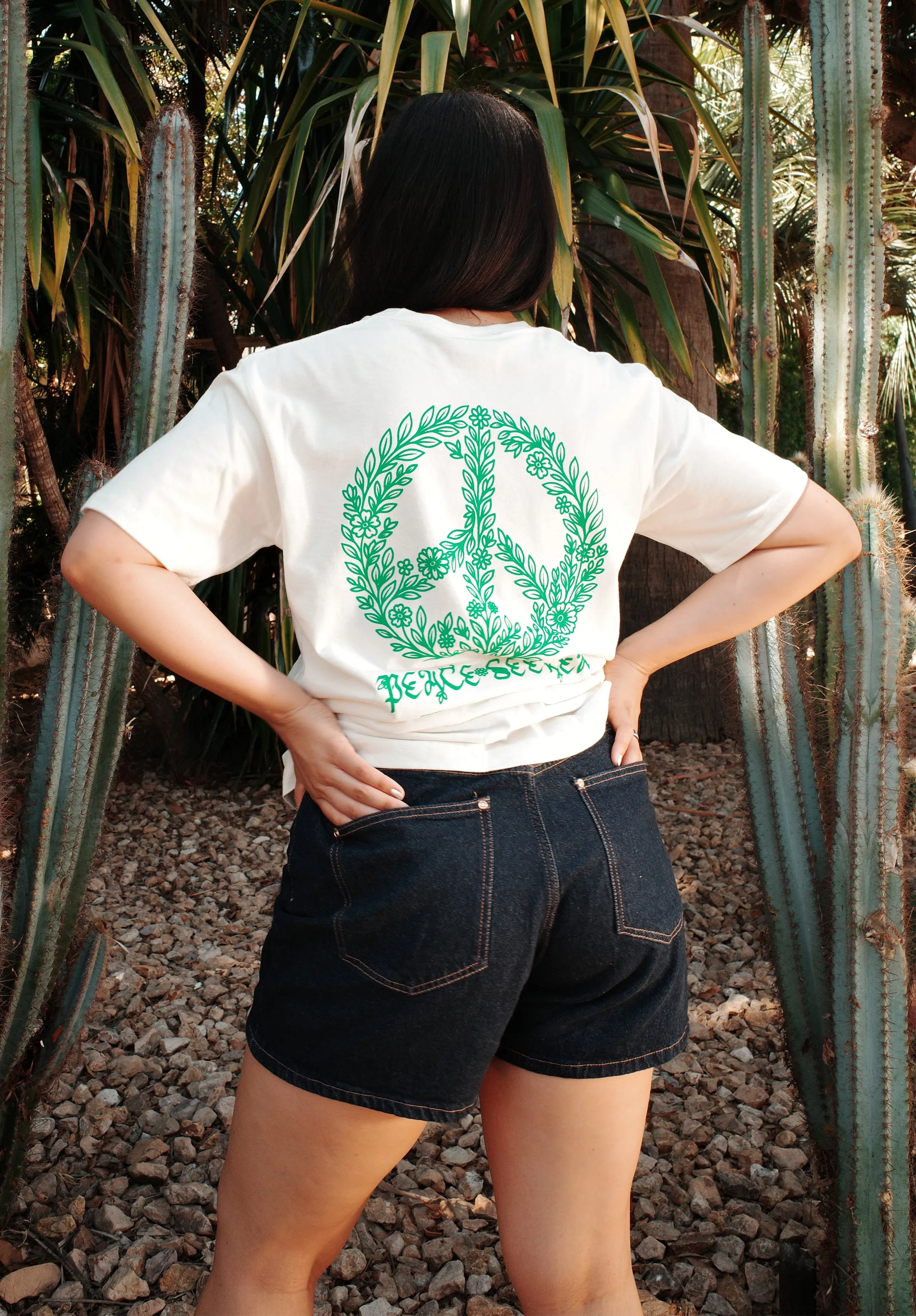 Peace Seeker Tee Natural sold by Seek Discomfort product image thumbnail 4