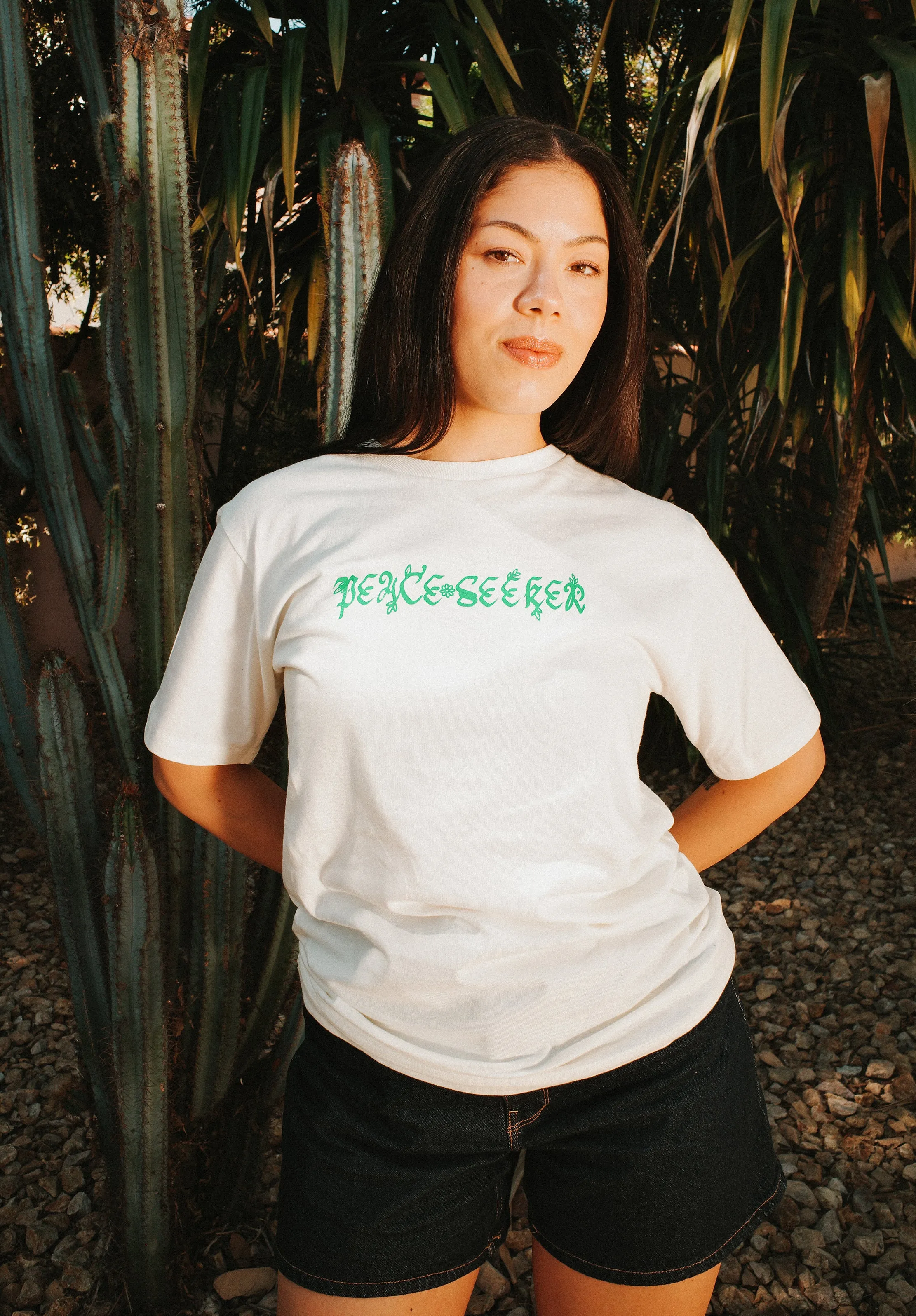 Peace Seeker Tee Natural sold by Seek Discomfort product image thumbnail 3