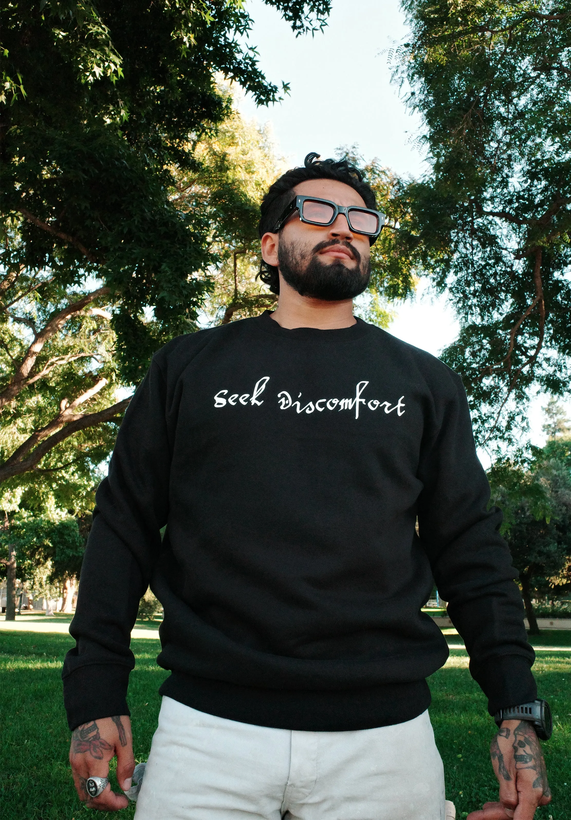 Script Crew Sweatshirt sold by Seek Discomfort product image thumbnail 3