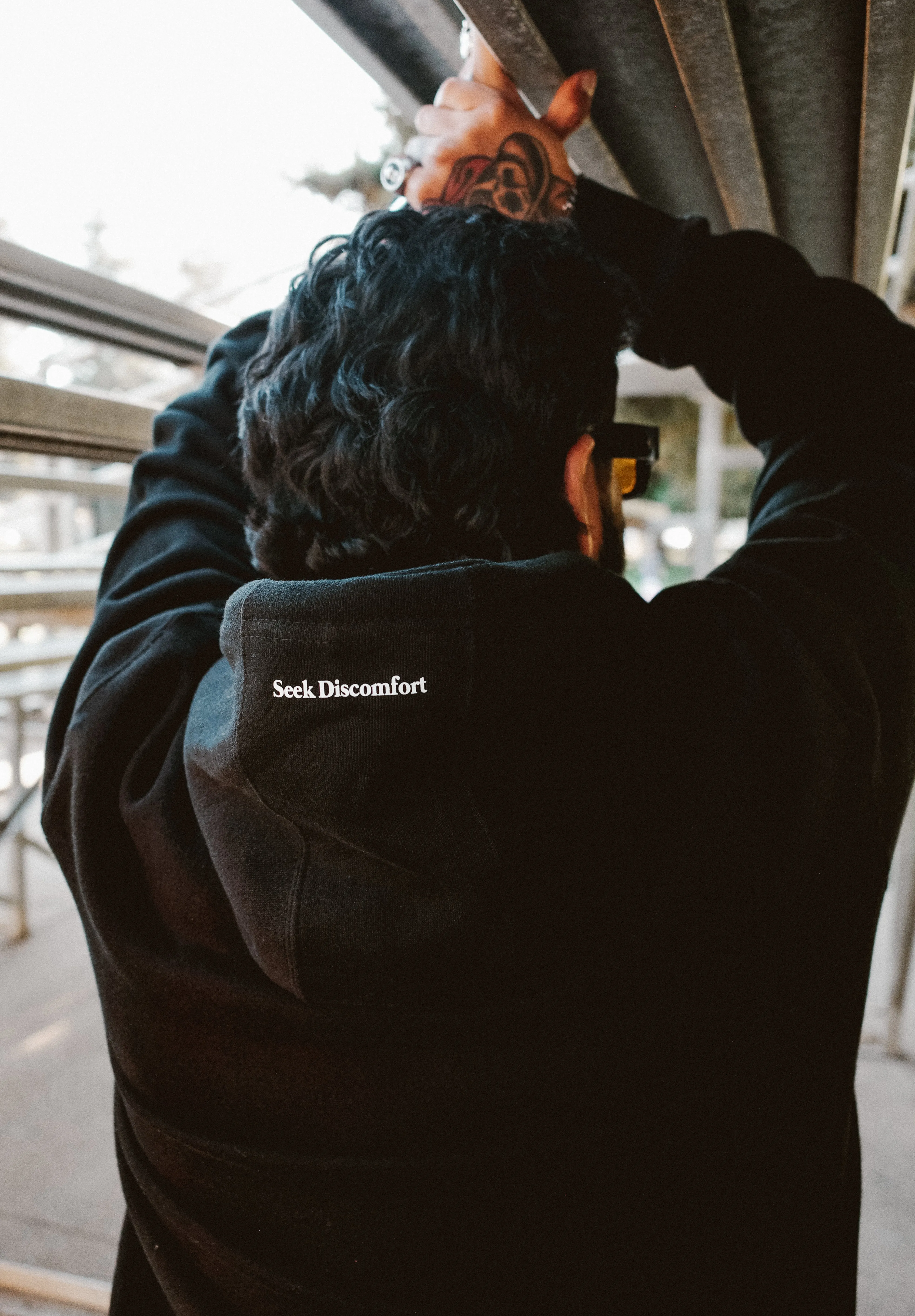 Seeker College Hoodie sold by Seek Discomfort product image thumbnail 4