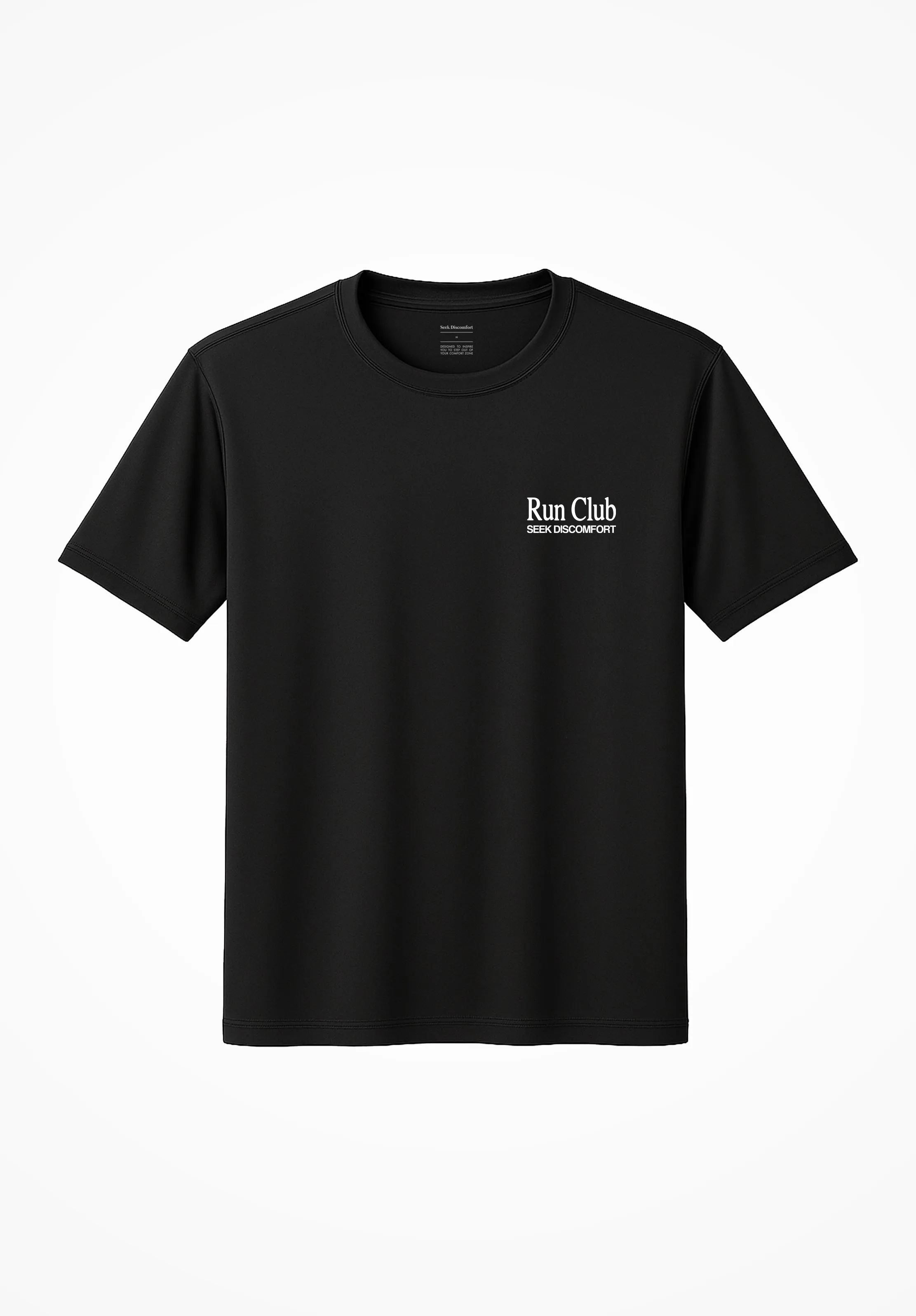 RUN CLUB - PERFORMANCE TEE BLACK sold by Seek Discomfort product image thumbnail 2