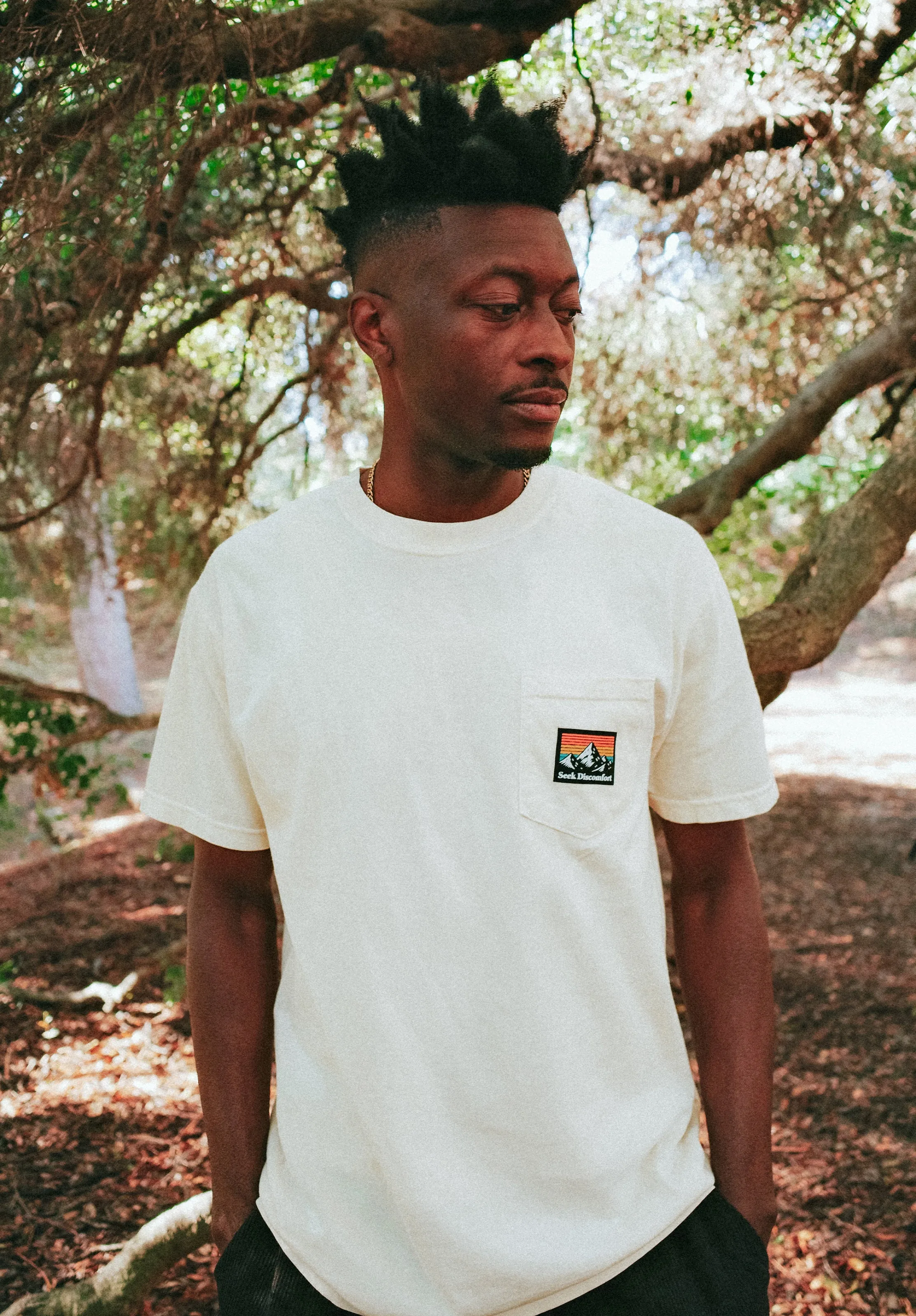 Trail Patch Pocket Tee - White sold by Seek Discomfort product image thumbnail 4