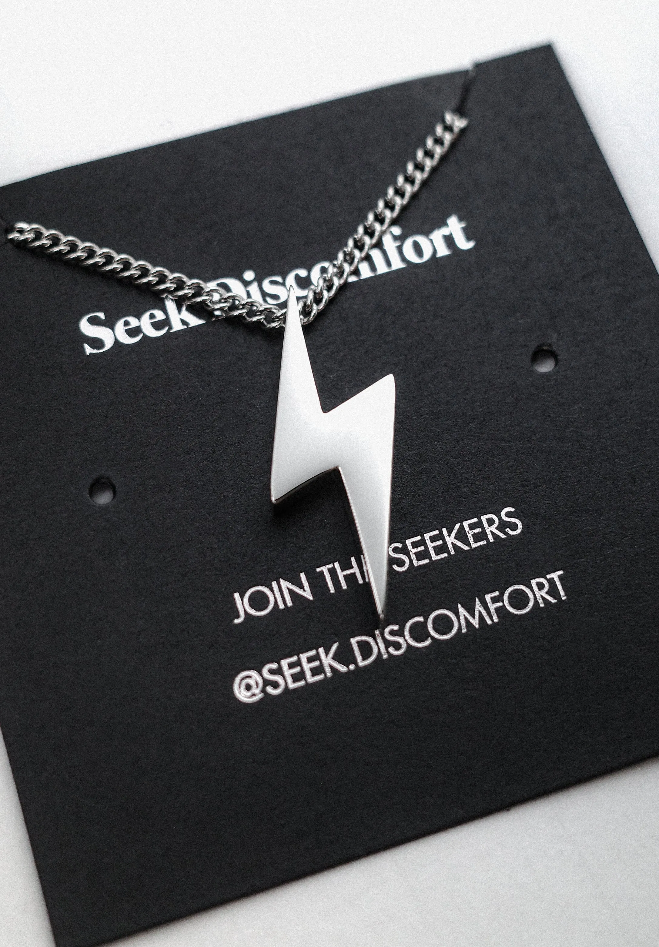 Silver Seeker Necklace sold by Seek Discomfort product image thumbnail 3