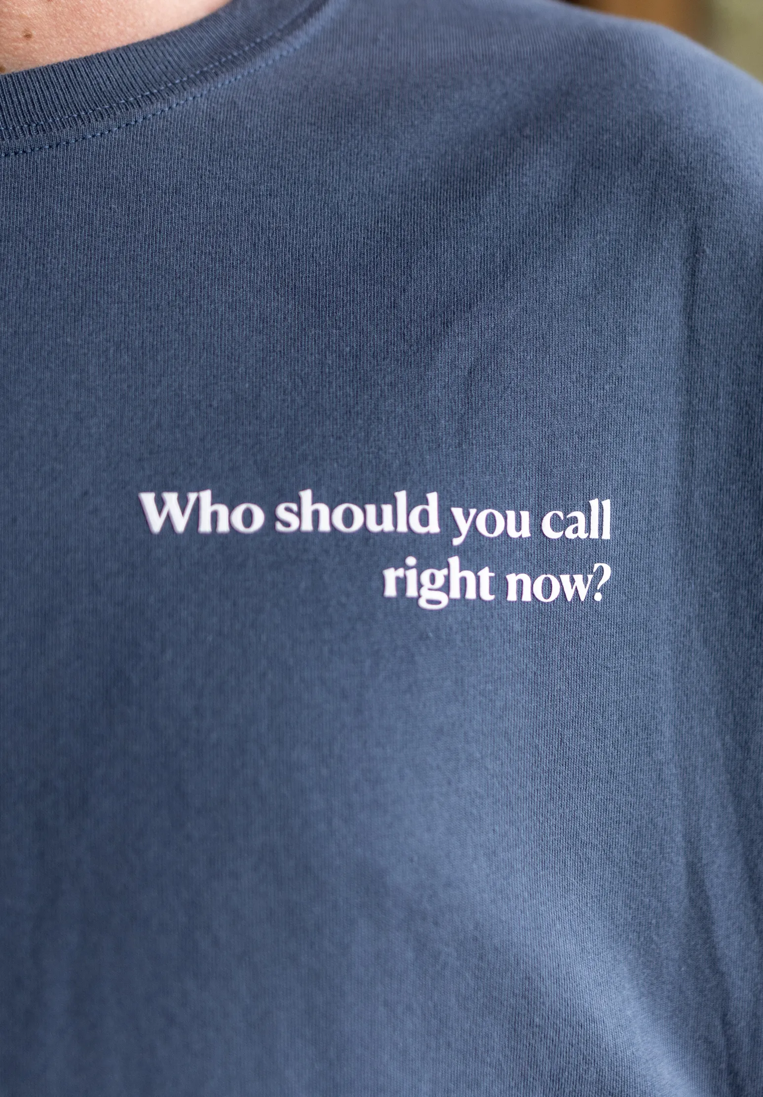 Who Should you call right now Tee sold by Seek Discomfort product image thumbnail 4