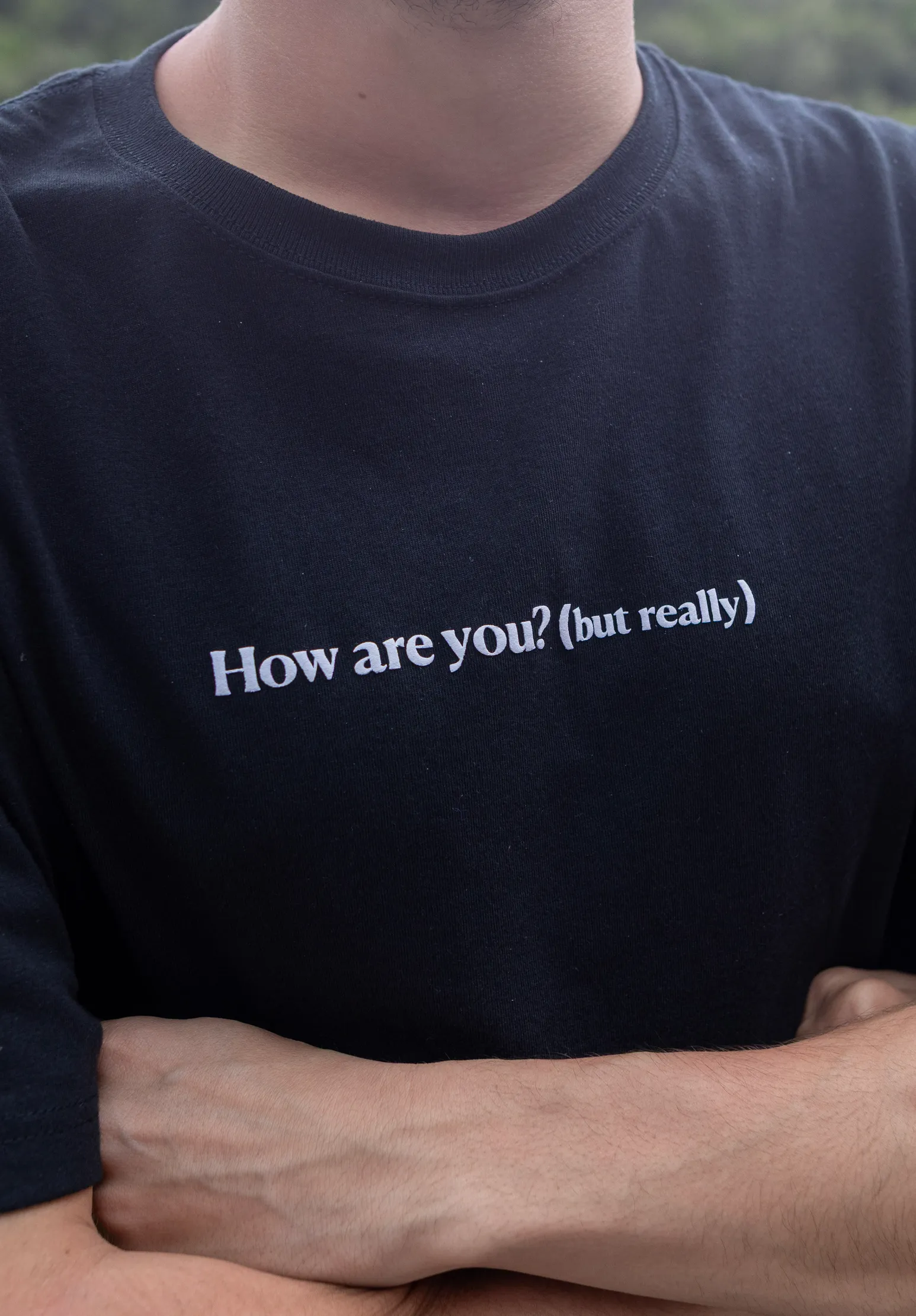 How are you? (but really) Tee sold by Seek Discomfort product image thumbnail 4