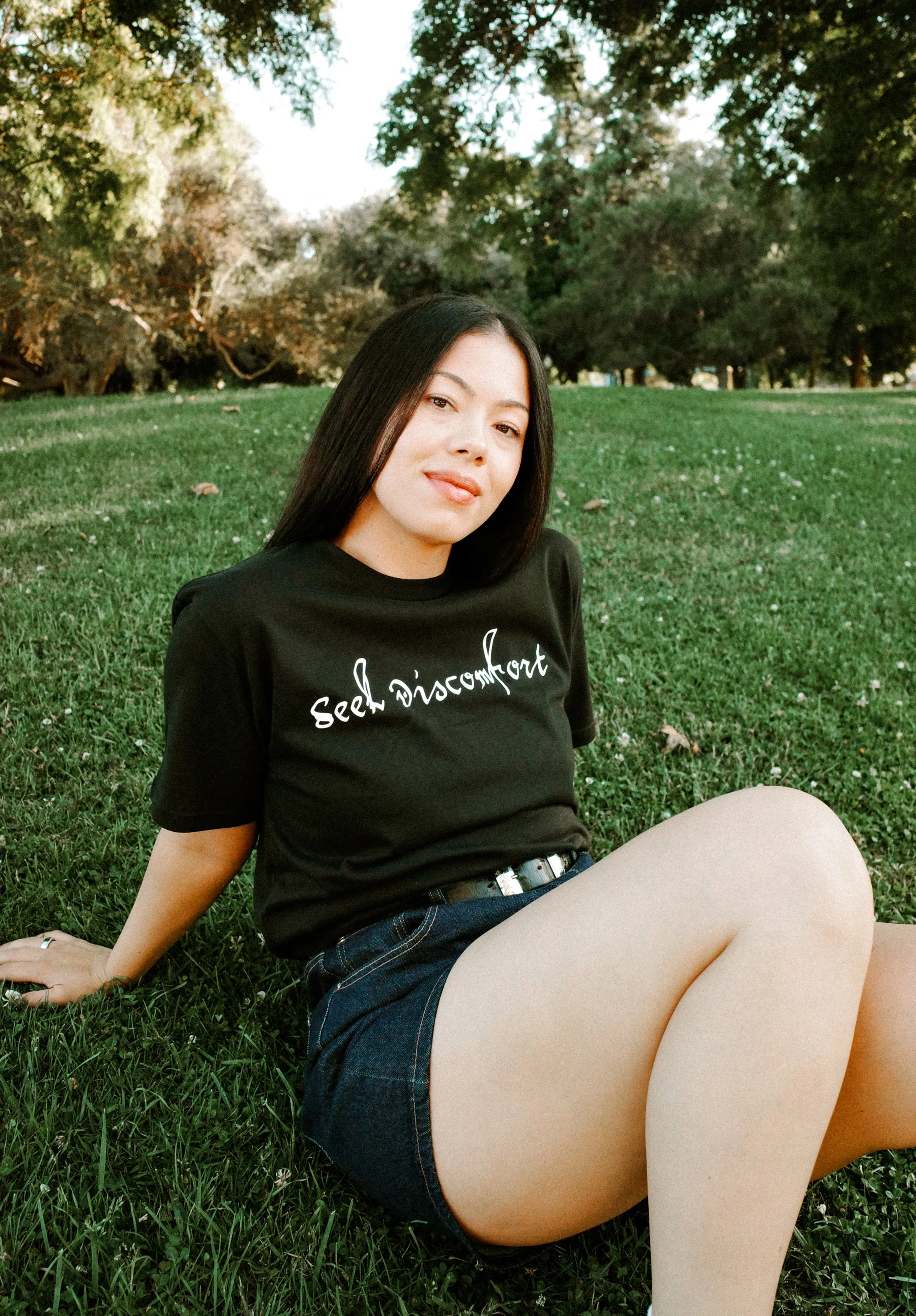Script Tee sold by Seek Discomfort product image thumbnail 2