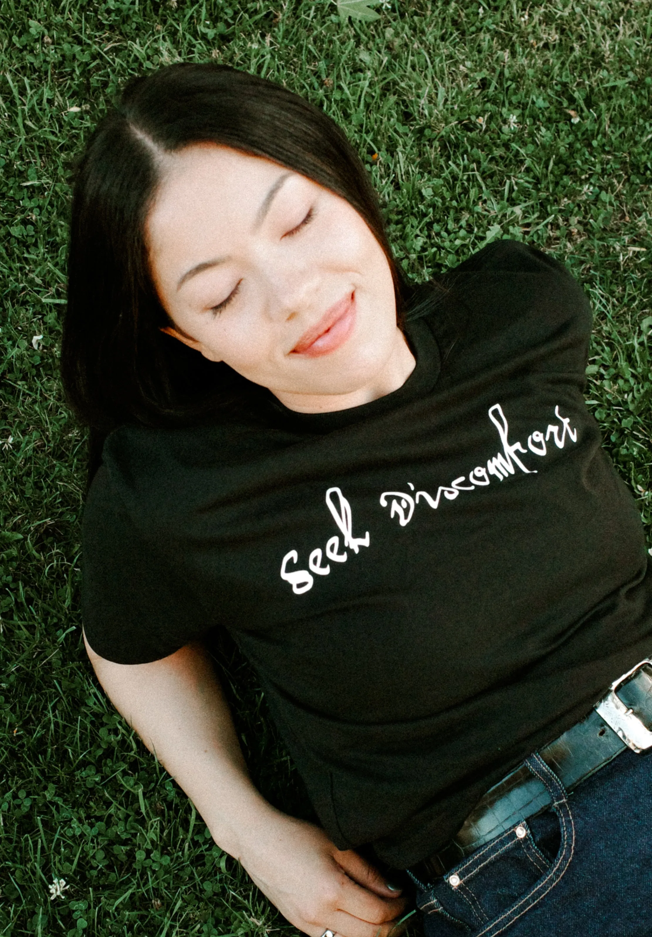 Script Tee sold by Seek Discomfort product image thumbnail 4