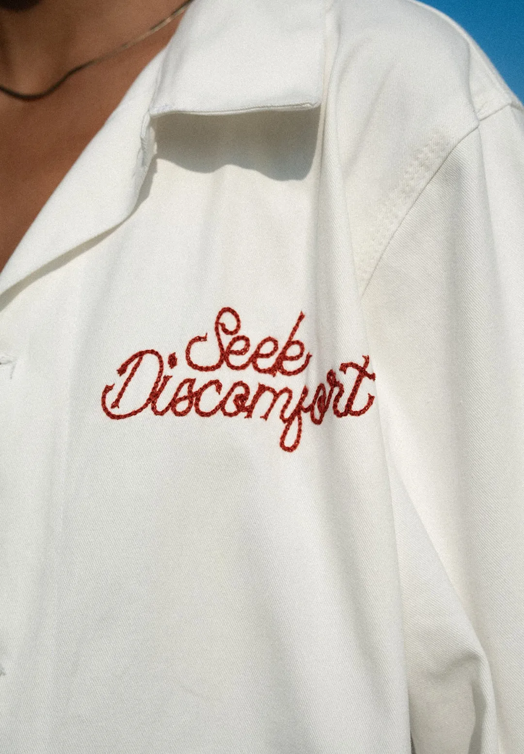 White Love Over Fear Jacket - Small sold by Seek Discomfort product image thumbnail 2