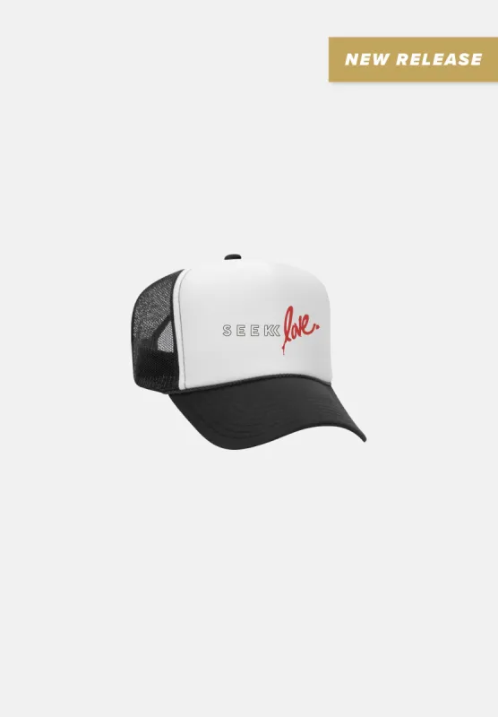 Seek Love Trucker Hat sold by Seek Discomfort