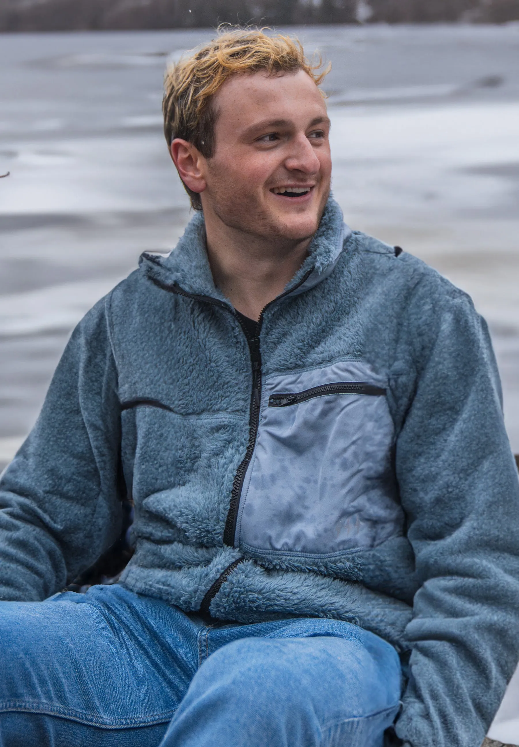 Slate Sherpa Jacket sold by Seek Discomfort