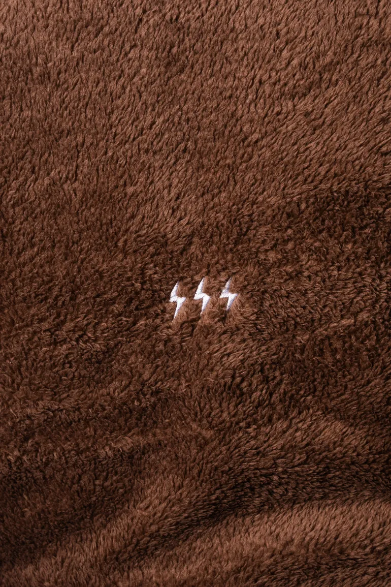 Brown Sherpa Hoodie sold by Seek Discomfort product image thumbnail 4