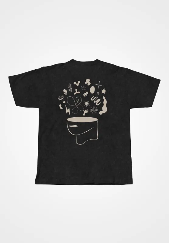 Faded Black Miracle Thoughts Tee sold by Seek Discomfort