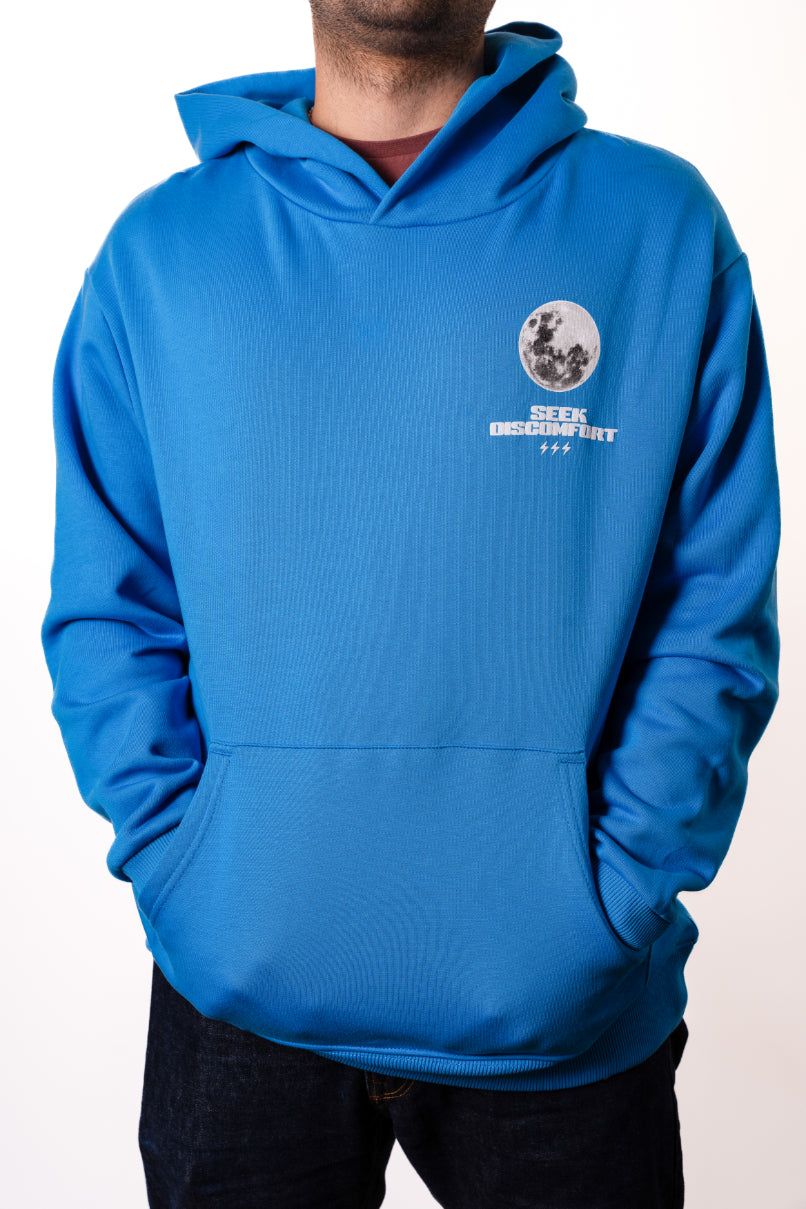 Blue Moonshot Hoodie sold by Seek Discomfort product image thumbnail 4