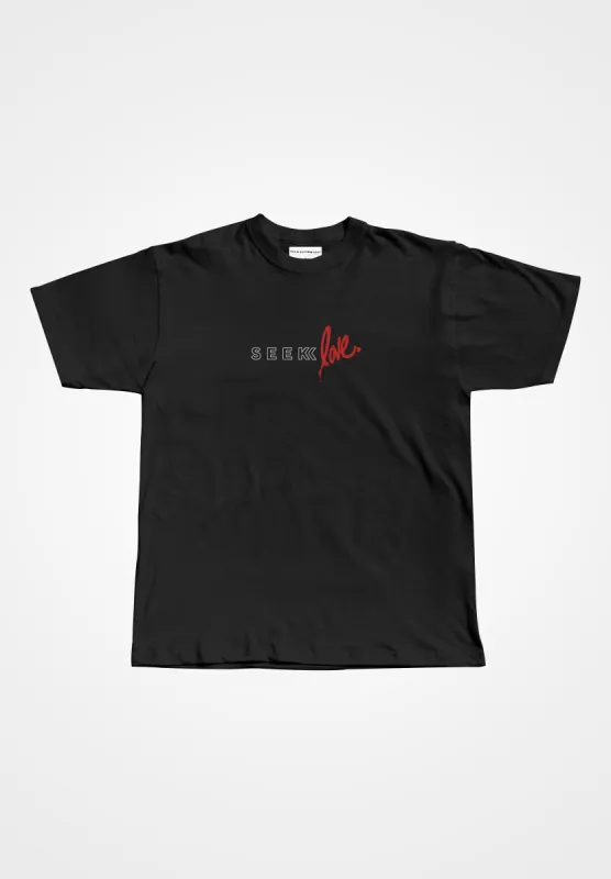 Black Seek Love Tee sold by Seek Discomfort