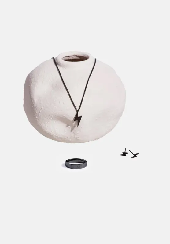 Jewelry Bundle - Black (Ring, Necklace & Earring) sold by Seek Discomfort