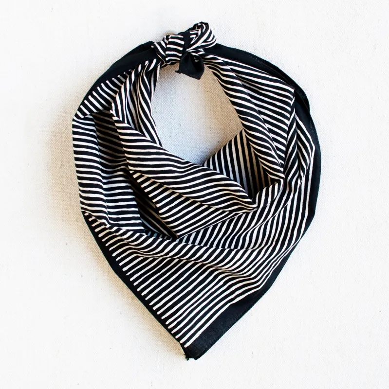 Black Striped Bandana sold by Abracadana