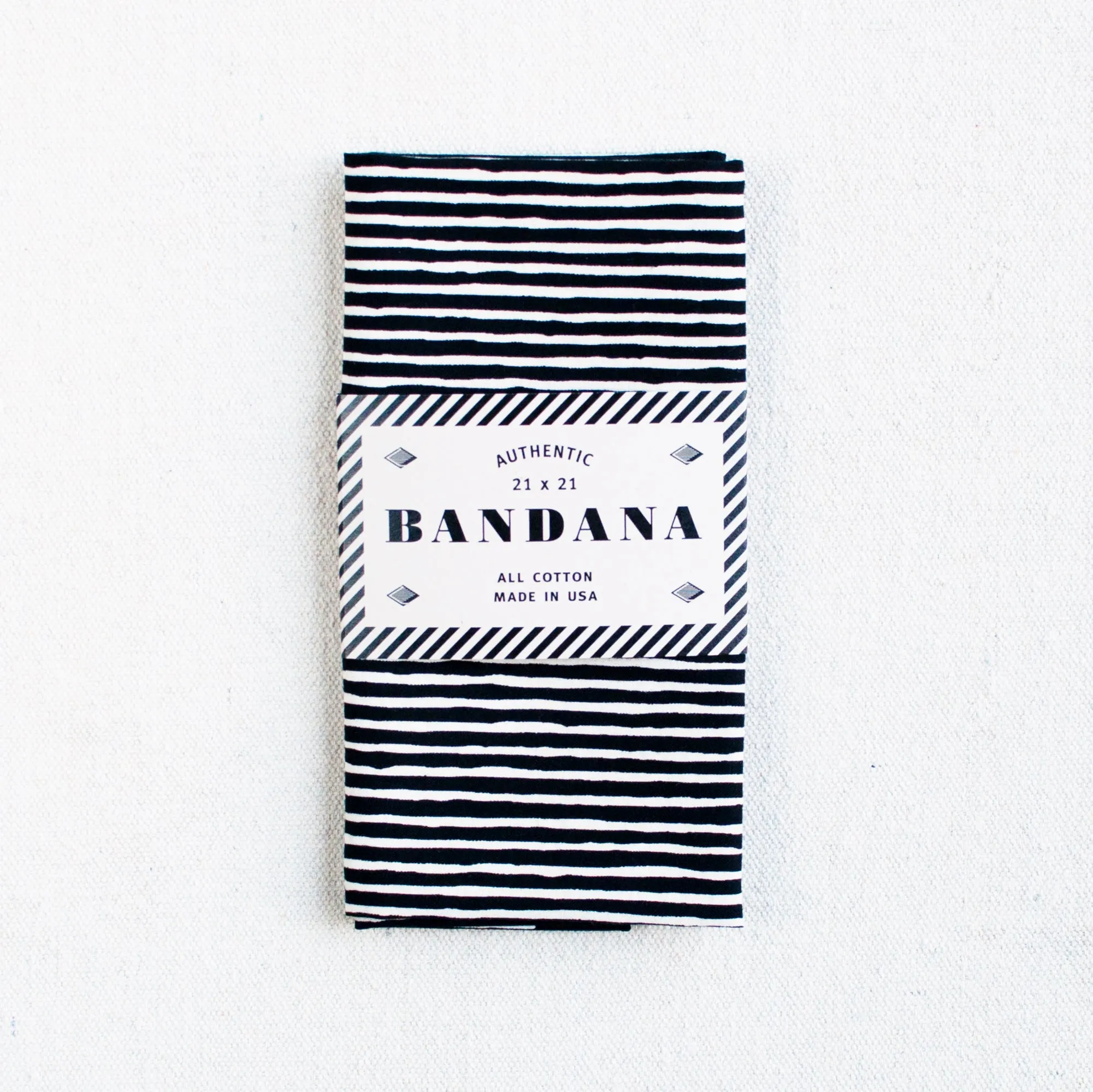 Black Striped Bandana sold by Abracadana product image thumbnail 3