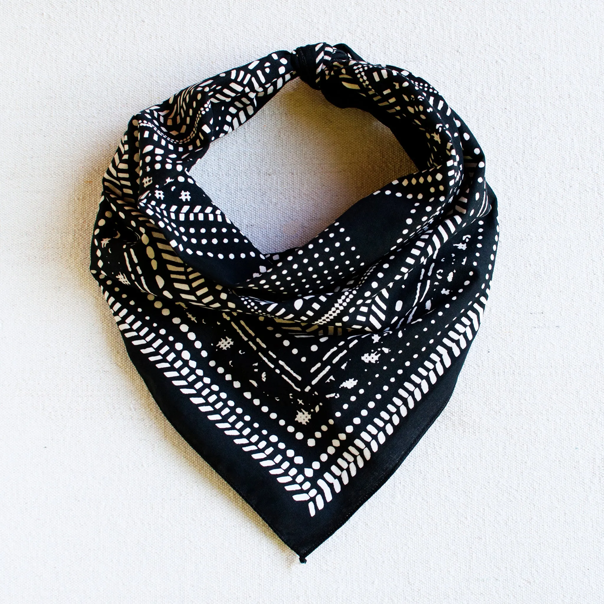 Black Dot Dash Bandana sold by Abracadana