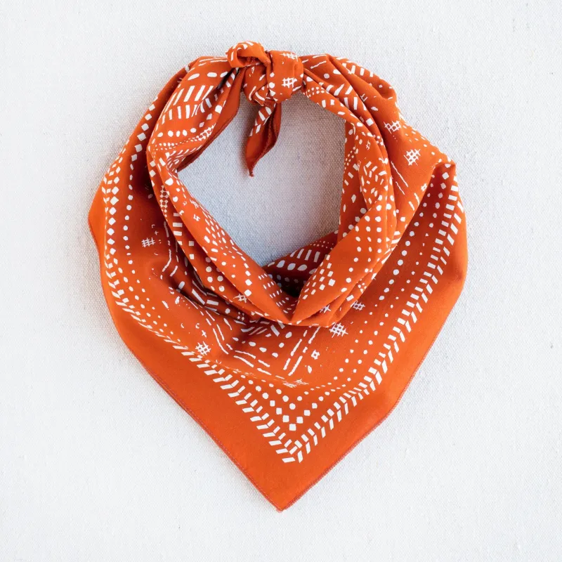 Dot Dash Bandana-Marmalade Orange sold by Abracadana