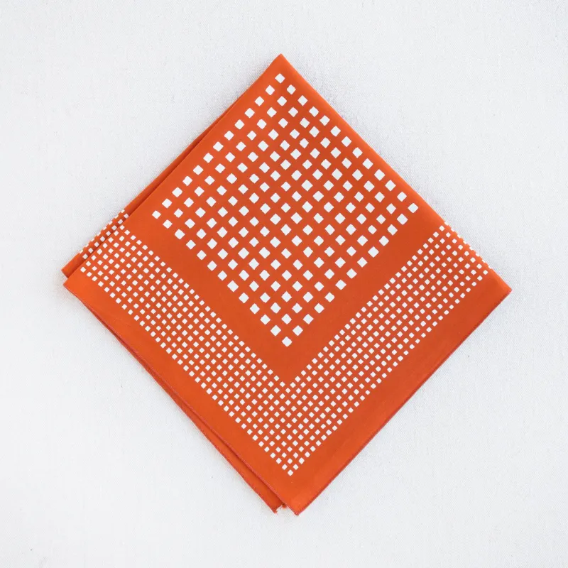 Windowpane Bandana- Marmalade Orange sold by Abracadana