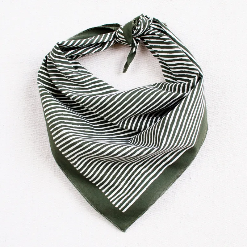 Olive Striped Bandana sold by Abracadana