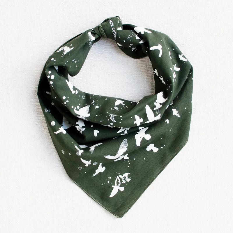 Olive Flock Bandana sold by Abracadana