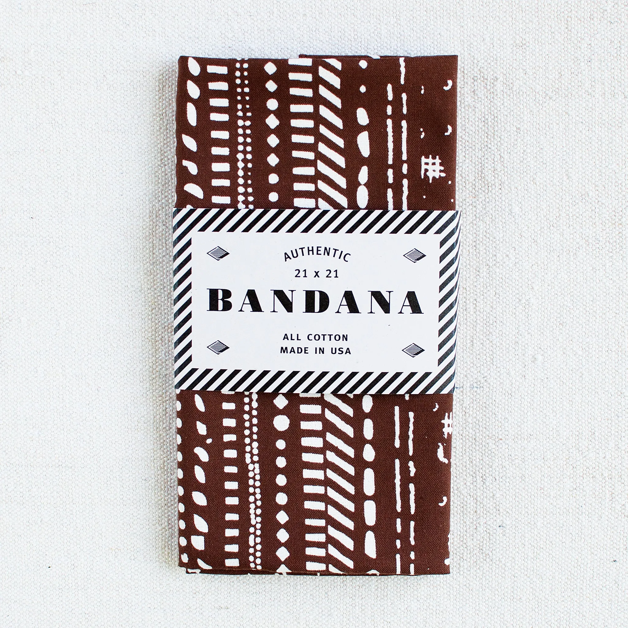 Brown Dot Dash Bandana sold by Abracadana product image thumbnail 3