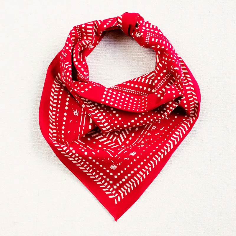 Red Dot Dash Bandana sold by Abracadana