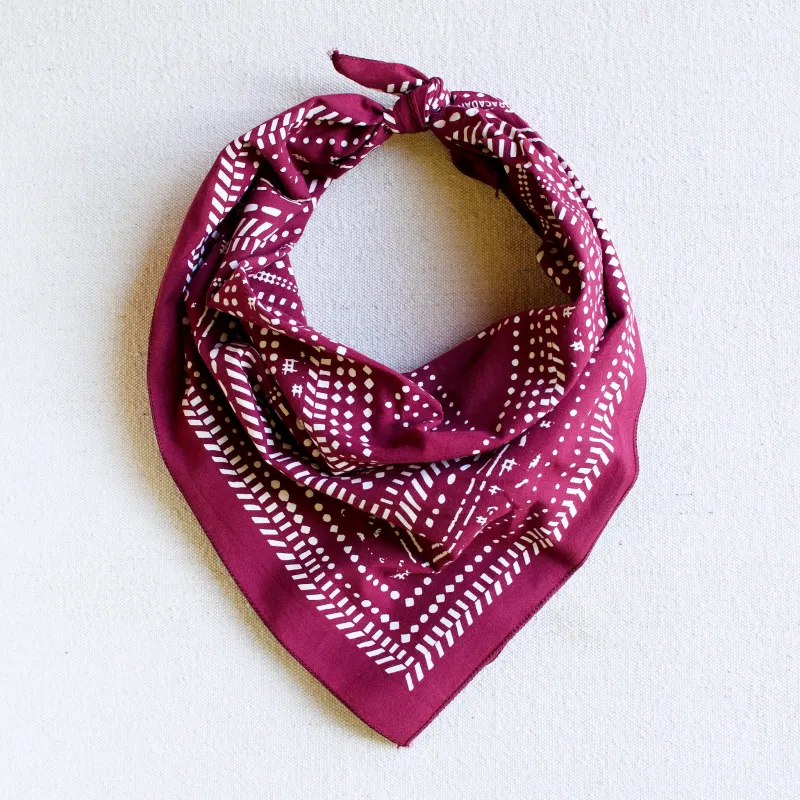 Wine Dot Dash Bandana sold by Abracadana