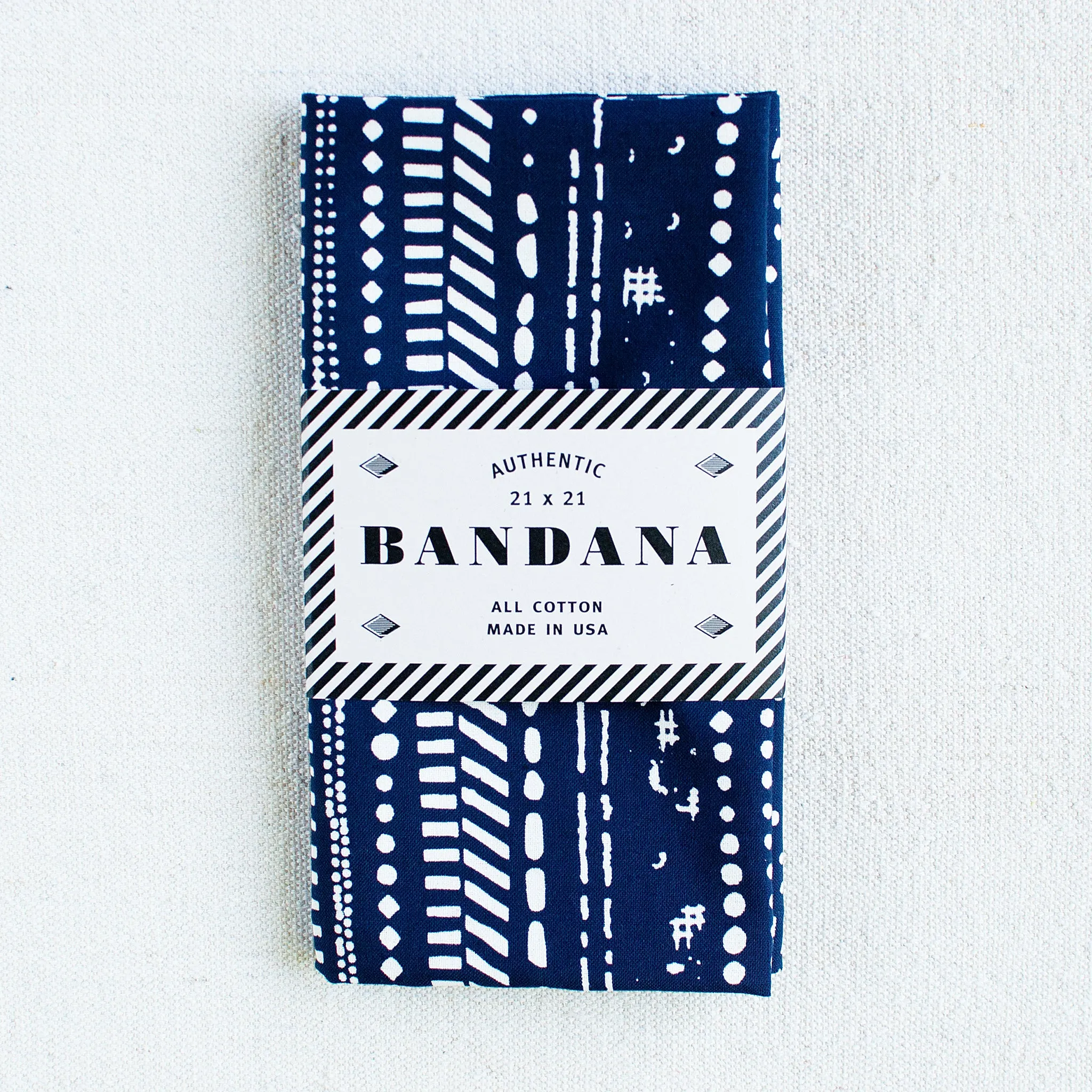 Navy Dot Dash Bandana sold by Abracadana product image thumbnail 3