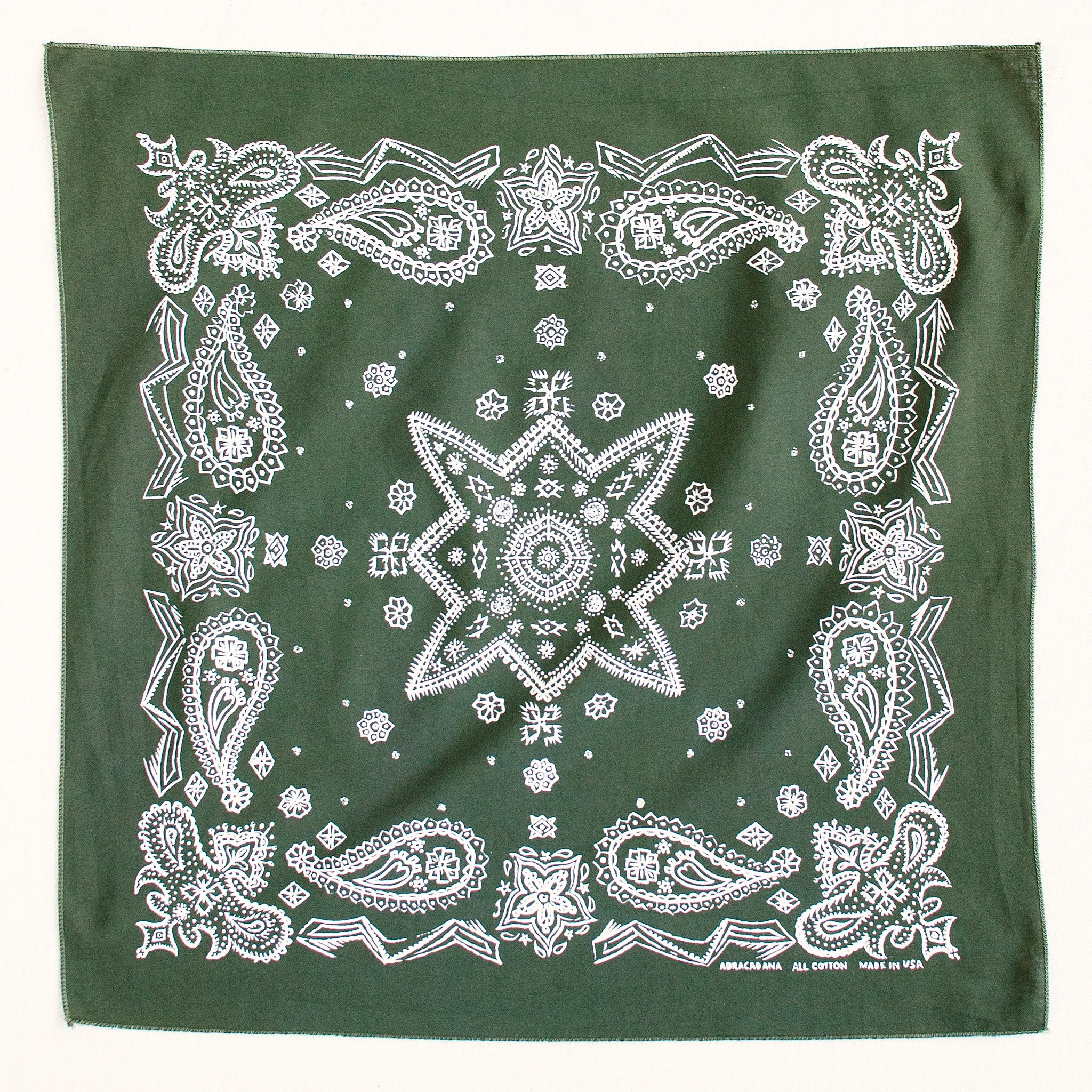 Olive Sketched Paisley Bandana sold by Abracadana product image thumbnail 4
