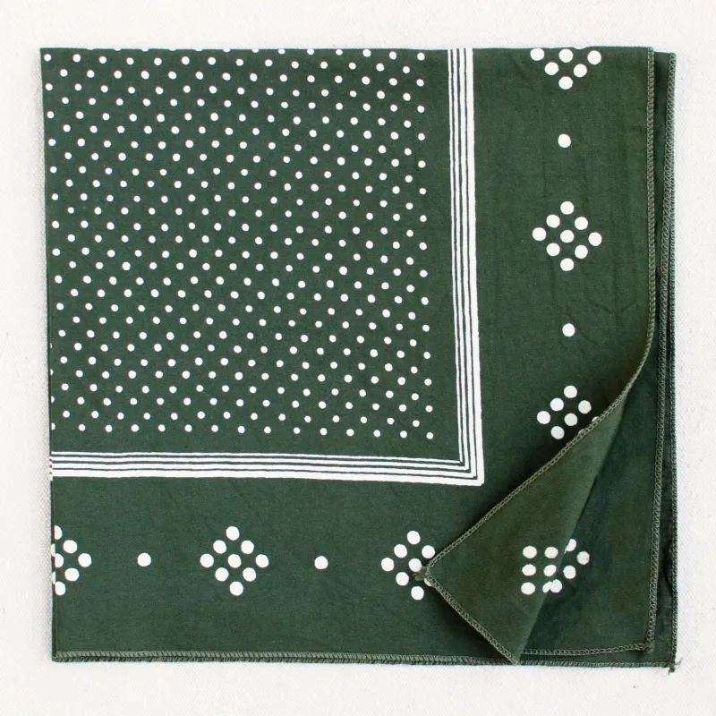 Olive Polka Dot Bandana sold by Abracadana