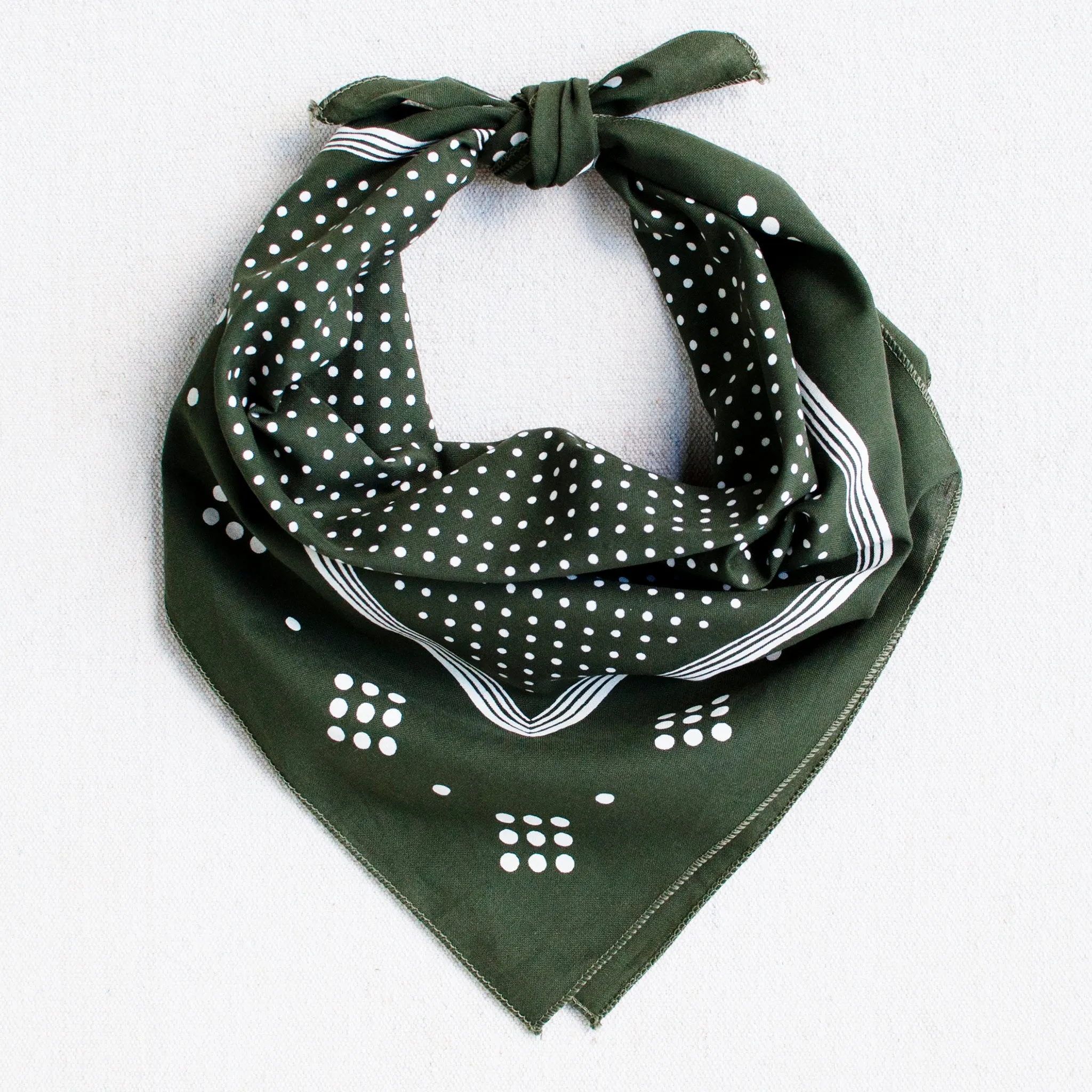 Olive Polka Dot Bandana sold by Abracadana product image thumbnail 2