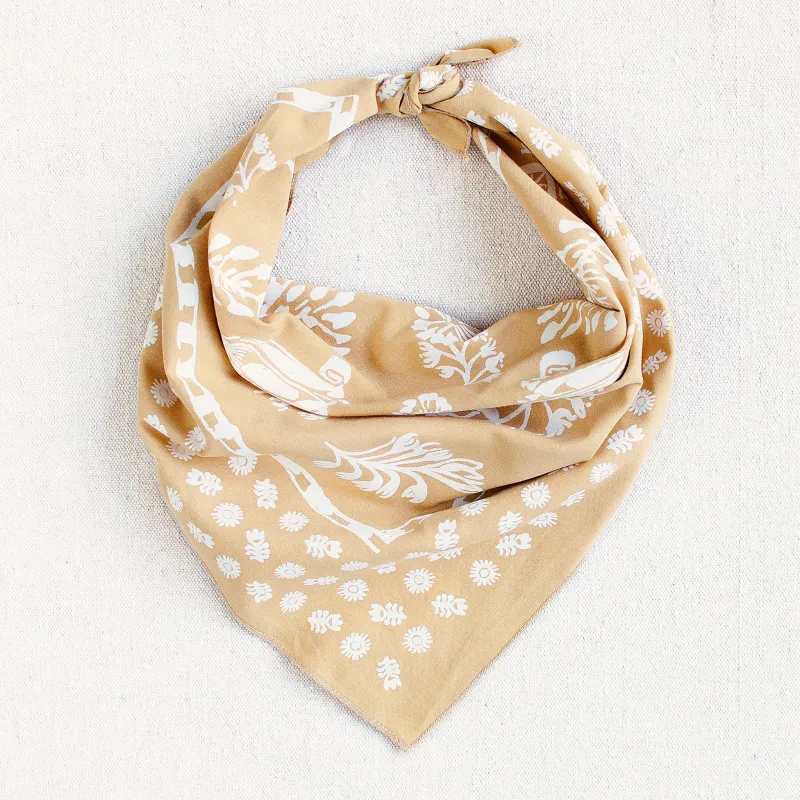 Sand Floral Bandana sold by Abracadana