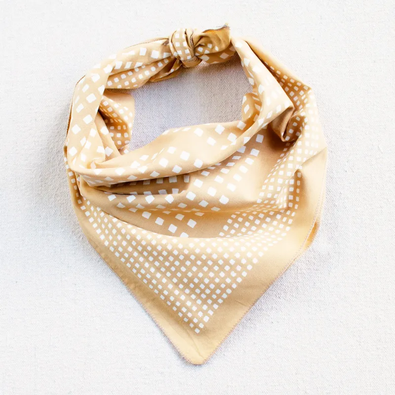 Sand Windowpane Print Bandana sold by Abracadana