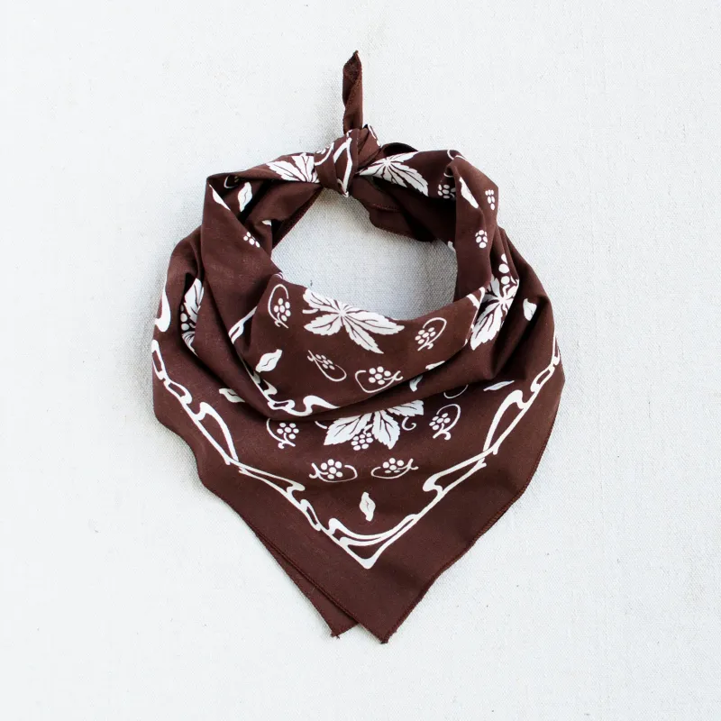 Brown New Leaf Bandana sold by Abracadana