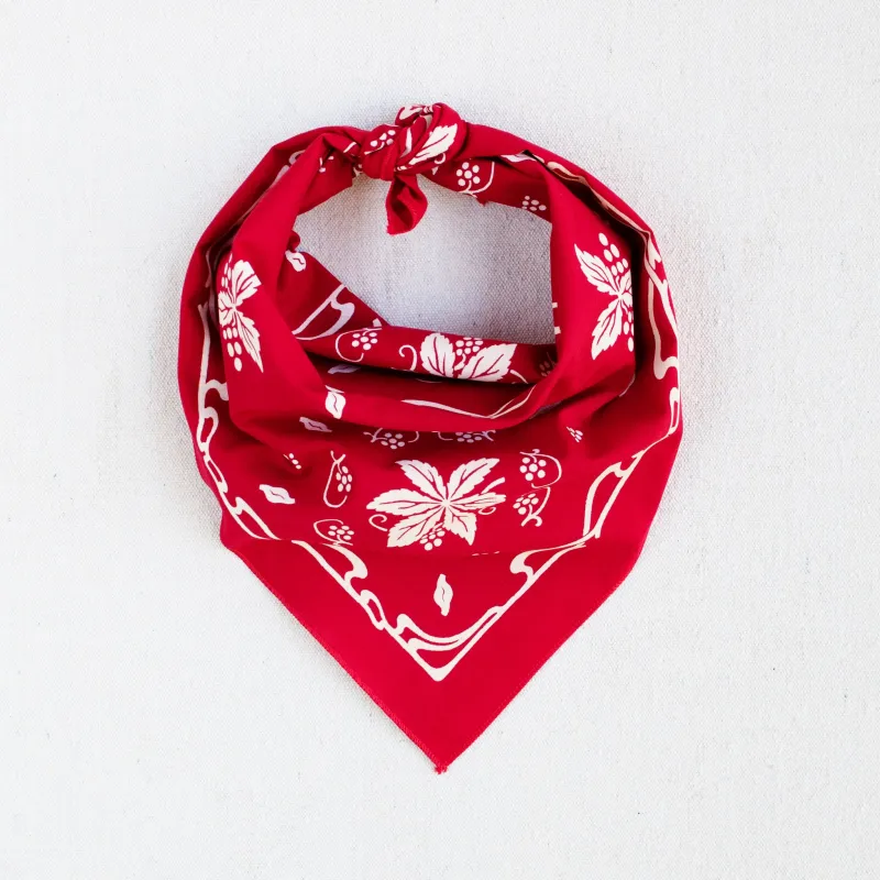 Red New Leaf Bandana sold by Abracadana
