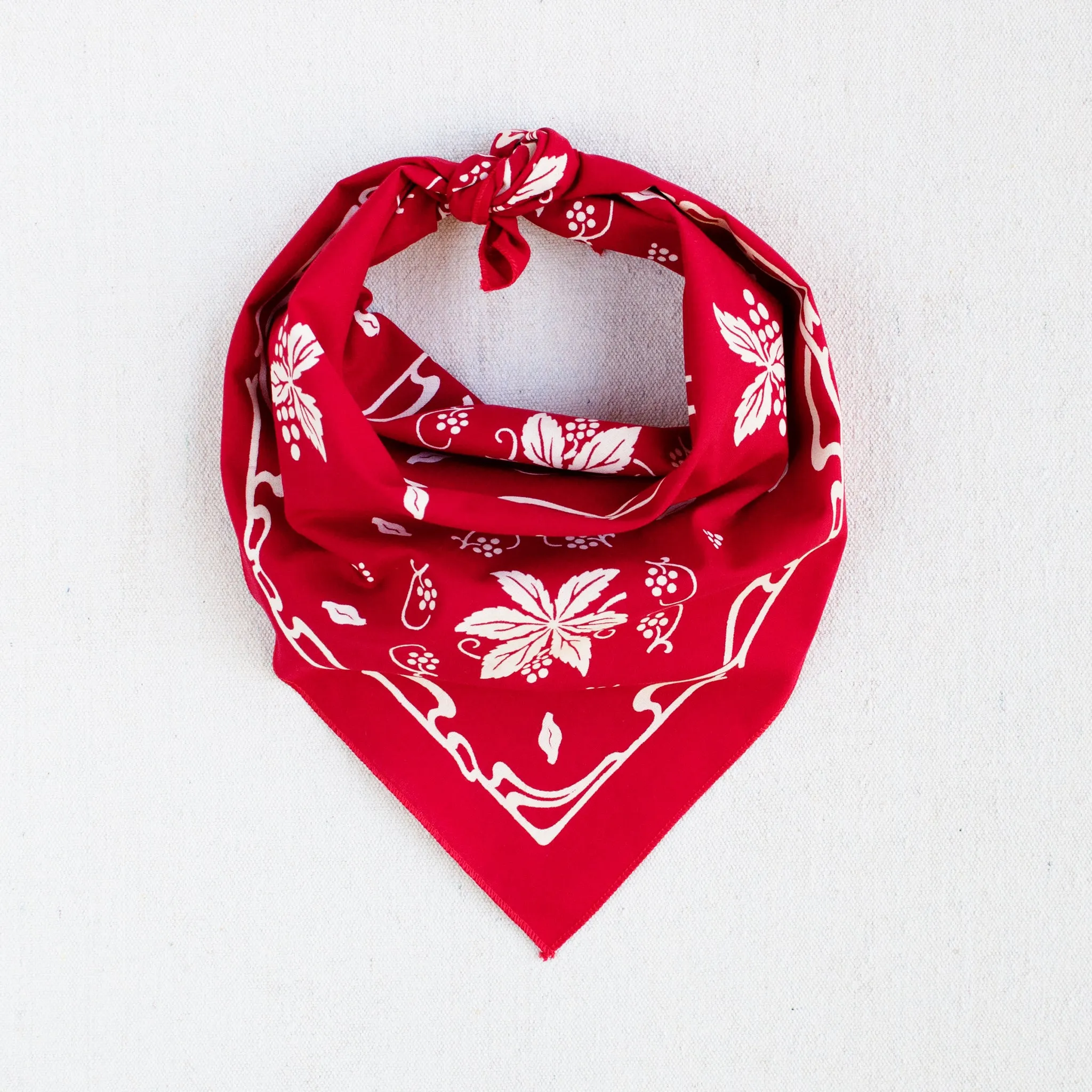 Red New Leaf Bandana sold by Abracadana