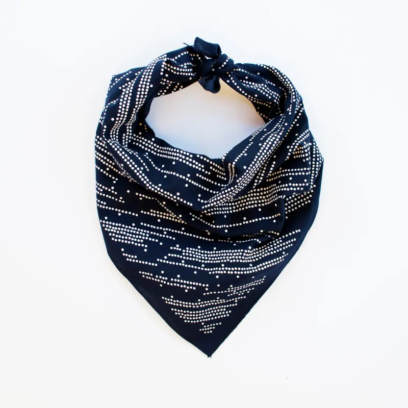 Navy Shooting Stars Bandana sold by Abracadana